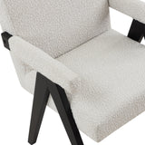 Woodloch Cream Boucle Fabric Accent Chair 481Cream Meridian Furniture