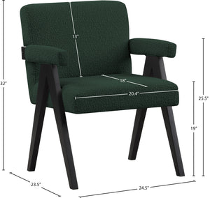 Woodloch Green Boucle Fabric Accent Chair 481Green Meridian Furniture