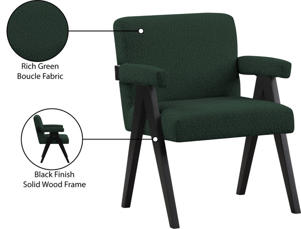 Woodloch Green Boucle Fabric Accent Chair 481Green Meridian Furniture