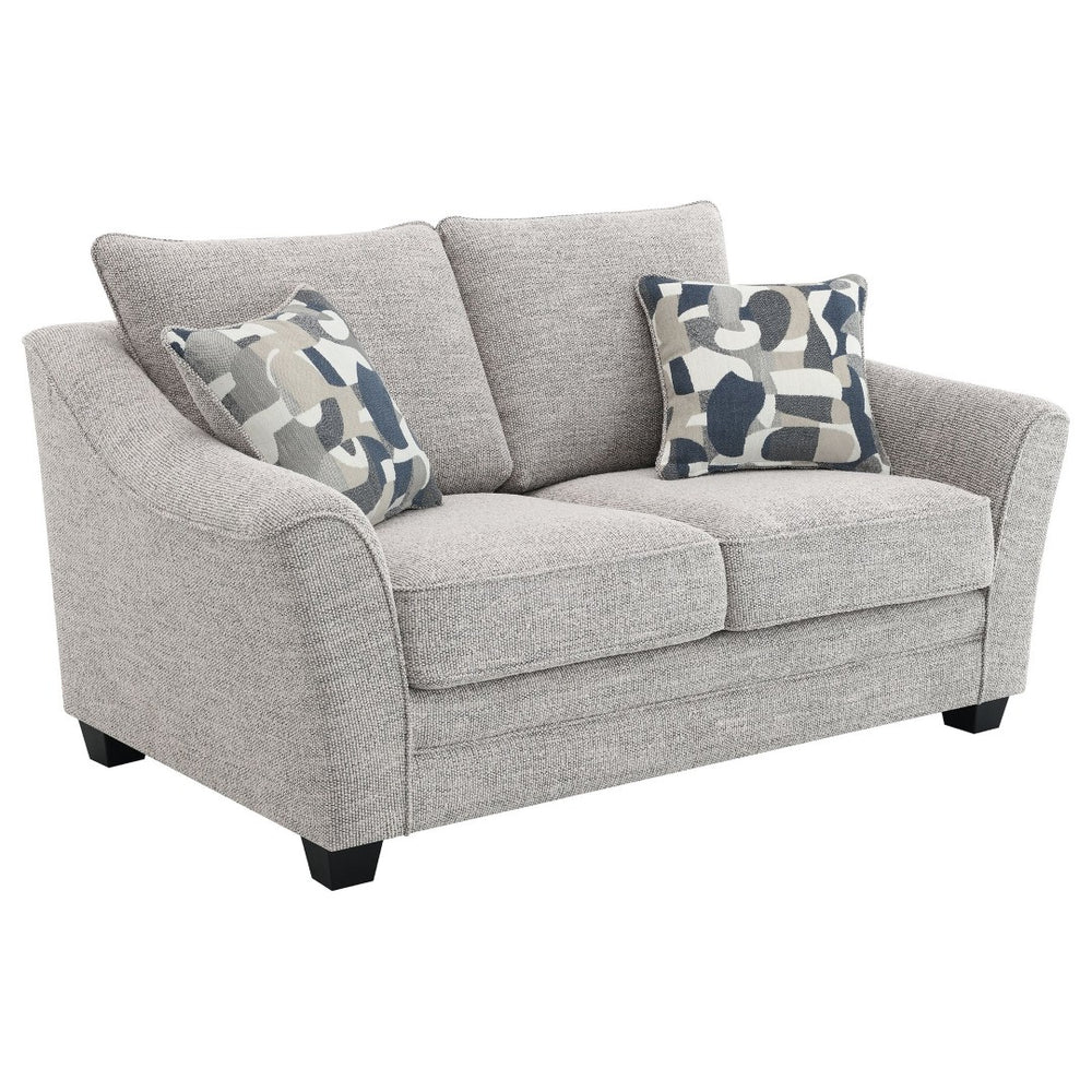 English Elm Lido Boucle Upholstered Loveseat with Flared Arms for Modern Living Spaces B062P451807