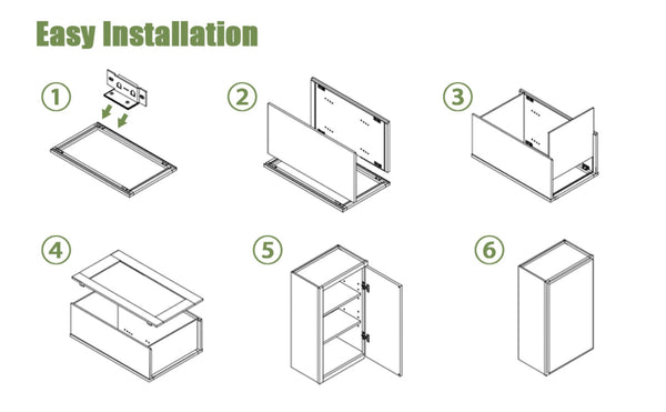 English Elm White Solid Wood Wall Cabinet - 1 Door, 2 Adjustable Shelves For Kitchen, Bathroom, Laundry Storage T2950P366450-GIGA