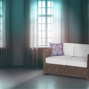 Homeroots 26" X 26" Midnight Green Blown Seam Floral Indoor Outdoor Throw Pillow   482052