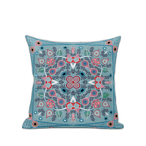 Homeroots 26" X 26" Muted Red Blown Seam Floral Indoor Outdoor Throw Pillow   482062