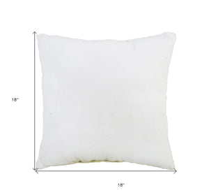 Homeroots 18" X 18" White Zippered Ribbed Indoor Outdoor Throw Pillow   482221