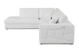 Homeroots Three Piece Indoor Italian Leather Seating Set For Six – Luxurious Comfort & Stylish Design White  482253