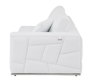 Homeroots Three Piece Indoor Italian Leather Seating Set For Six – Luxurious Comfort & Stylish Design White  482253