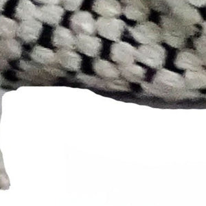 Homeroots 22" X 22" White And Black Zippered Cotton Blend Ribbed Throw Pillow With Tassels   482274