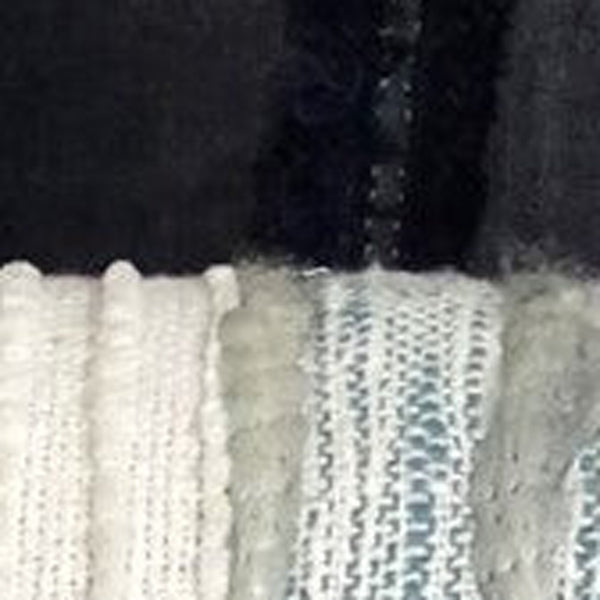 Homeroots 14" X 30" Off White And Green Ribbed Zippered Handmade Cotton Blend Throw Pillow With Tassels   482285