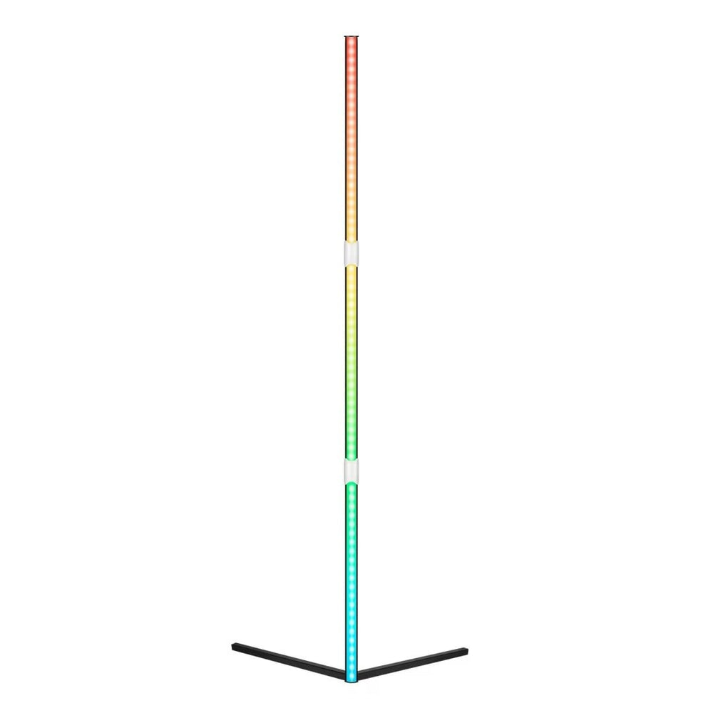 HomeRoots 51" Color Changing LED Tripod Corner Floor Lamp - Modern Ambiance, Remote Control & Stylish Design 482366
