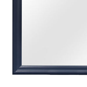 Homeroots 38" Blue Square Wood Framed Accent Mirror  Rubberwood 482394