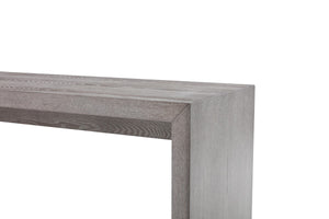 Homeroots 71" Grey Elm Rectangular Manufactured Wood Top Fixed Dining Table  Manufactured Wood,Steel 482434