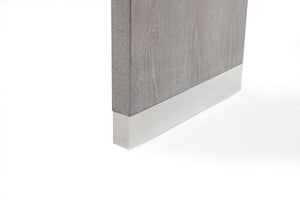 Homeroots 71" Grey Elm Rectangular Manufactured Wood Top Fixed Dining Table  Manufactured Wood,Steel 482434