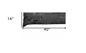 Homeroots 14" X 45" Black Gray And White Hometown Pride Wool Lumbar Throw Pillow   482444