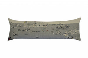 Homeroots 14" X 45" Cream Hometown Pride Wool Lumbar Throw Pillow   482445