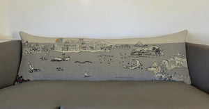 Homeroots 14" X 45" Cream Hometown Pride Wool Lumbar Throw Pillow   482445