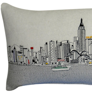Homeroots 14" X 45" Cream Hometown Pride Wool Lumbar Throw Pillow   482447