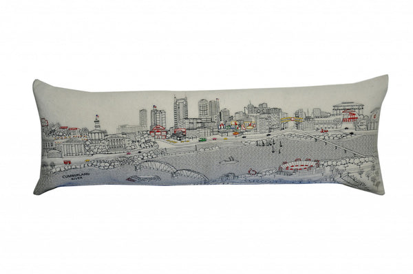 HomeRoots 46" Nashville Daylight Skyline Lumbar Pillow – Elegant Decorative Cushion for Cozy Homes & Gifts 482453