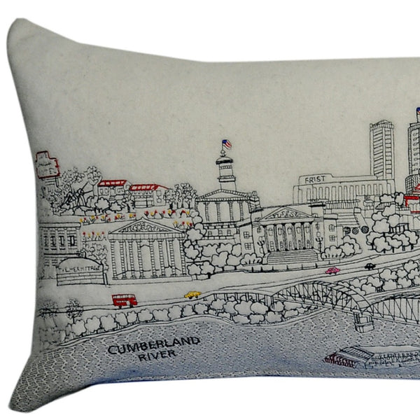 HomeRoots 46" Nashville Daylight Skyline Lumbar Pillow – Elegant Decorative Cushion for Cozy Homes & Gifts 482453