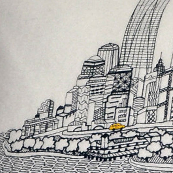 Homeroots 46" White Nyc Daylight Skyline Lumbar Decorative Pillow   482457