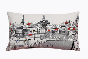 Homeroots 14" X 24" Cream Hometown Pride Wool Lumbar Throw Pillow   482475