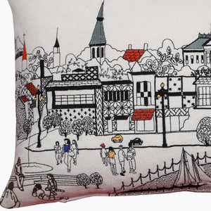 Homeroots 14" X 24" Cream Hometown Pride Wool Lumbar Throw Pillow   482475