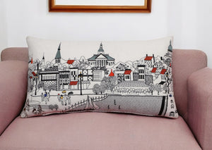 Homeroots 14" X 24" Cream Hometown Pride Wool Lumbar Throw Pillow   482475