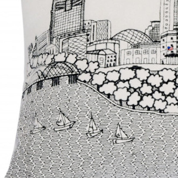 Homeroots 14" X 24" Cream Hometown Pride Wool Lumbar Throw Pillow   482489