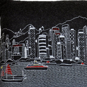 HomeRoots 14" Urban Chic Black Gray and White Wool Lumbar Pillow - Cozy Support for Stylish Living Spaces 482490