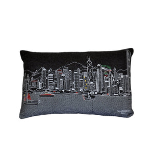 HomeRoots 14" Urban Chic Black Gray and White Wool Lumbar Pillow - Cozy Support for Stylish Living Spaces 482490