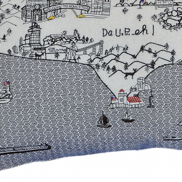 Homeroots 14" X 24" Cream Hometown Pride Wool Lumbar Throw Pillow   482505