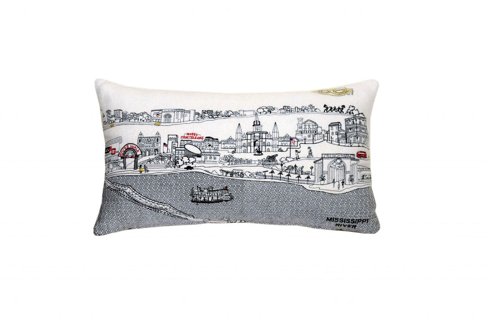 Homeroots 14" X 24" Cream Hometown Pride Wool Lumbar Throw Pillow   482509
