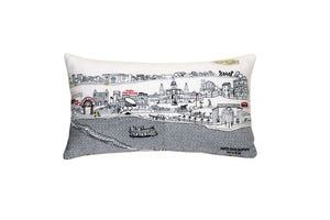 Homeroots 14" X 24" Cream Hometown Pride Wool Lumbar Throw Pillow   482509