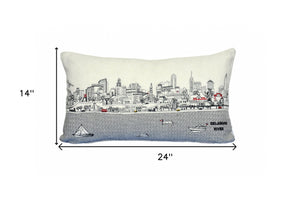 Homeroots 14" X 24" Cream Hometown Pride Wool Lumbar Throw Pillow   482515