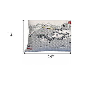 Homeroots 14" X 24" Cream Hometown Pride Wool Lumbar Throw Pillow   482517