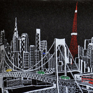HomeRoots 14" Eclectic Tokyo Cityscape Wool Lumbar Throw Pillow – Cozy Support for Home Decor & Gifts 482524