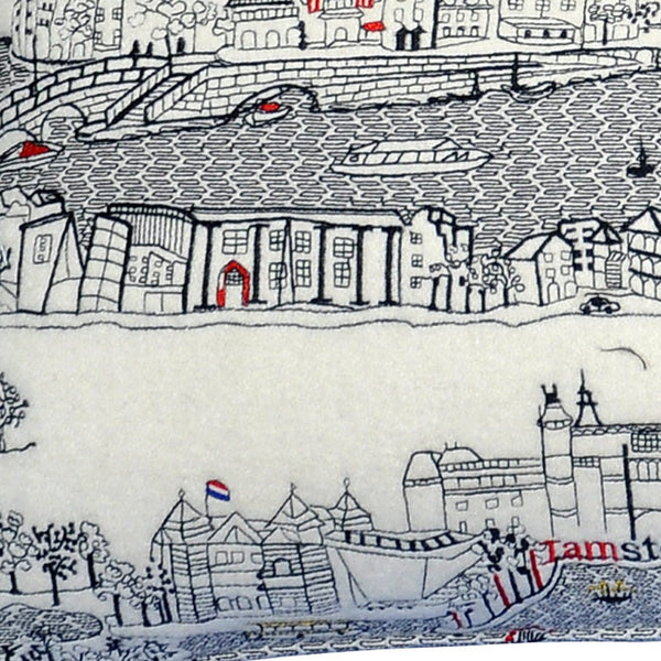 Homeroots 14" X 35" Cream Hometown Pride Wool Lumbar Throw Pillow   482529