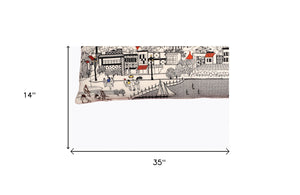 Homeroots 14" X 35" Cream Hometown Pride Wool Lumbar Throw Pillow   482531