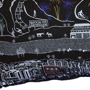 HomeRoots 35" Black Breckenridge Skyline Lumbar Pillow - Elegant Design & Cozy Support for Home Décor 482543