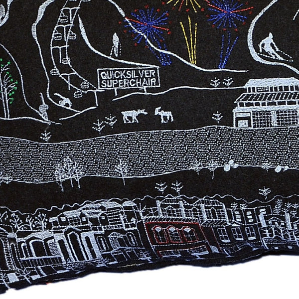 HomeRoots 35" Black Breckenridge Skyline Lumbar Pillow - Elegant Design & Cozy Support for Home Décor 482543