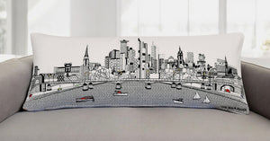 Homeroots 14" X 35" Cream Hometown Pride Wool Lumbar Throw Pillow   482558