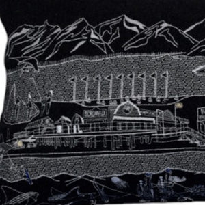 Homeroots 14" X 35" Black Gray And White Hometown Pride Wool Lumbar Throw Pillow   482561