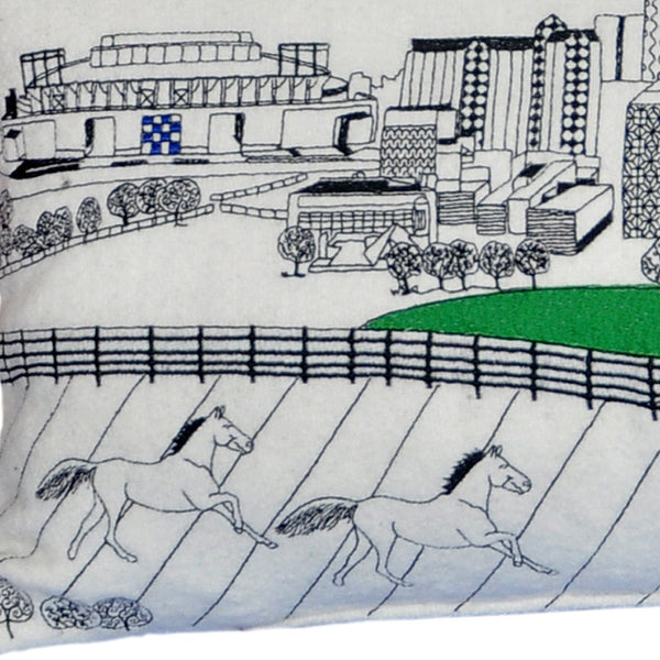 Homeroots 14" X 35" Cream Hometown Pride Wool Lumbar Throw Pillow   482572