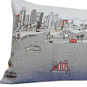 Homeroots 14" X 35" Cream Hometown Pride Wool Lumbar Throw Pillow   482578