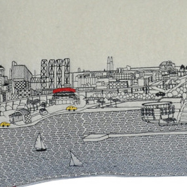 Homeroots 14" X 35" Cream Hometown Pride Wool Lumbar Throw Pillow   482586