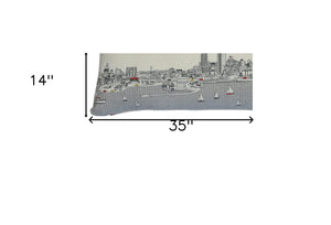 Homeroots 14" X 35" Cream Hometown Pride Wool Lumbar Throw Pillow   482586