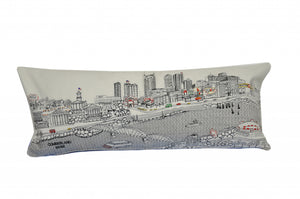 Homeroots 14" X 35" Cream Hometown Pride Wool Lumbar Throw Pillow   482590