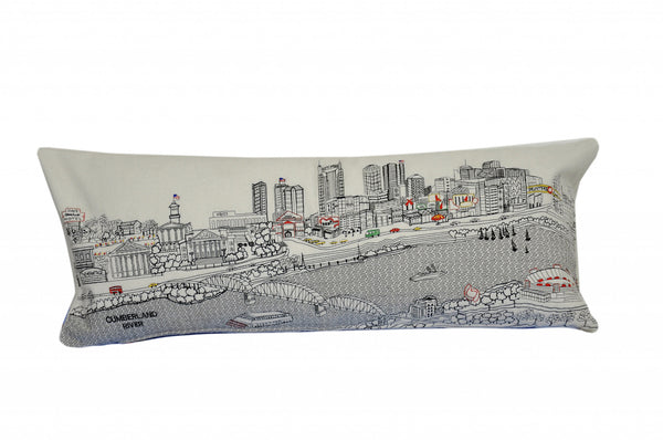 Homeroots 14" X 35" Cream Hometown Pride Wool Lumbar Throw Pillow   482590