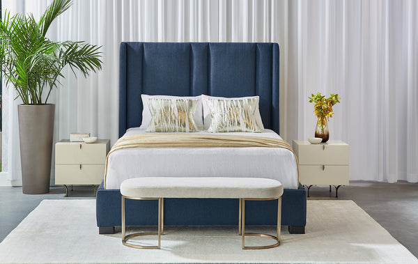 Sunpan Rayla Bench – Elegant Textured Fabric with Antique Brass Frame for Chic Home Décor and Comfort Belfast Oatmeal