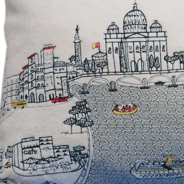 Homeroots 14" X 35" Cream Hometown Pride Wool Lumbar Throw Pillow   482606