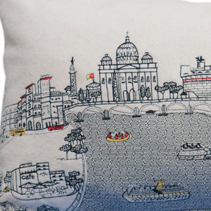 Homeroots 14" X 35" Cream Hometown Pride Wool Lumbar Throw Pillow   482606